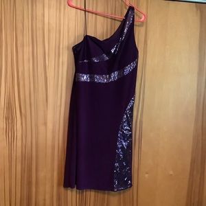 R&M Richard One Shoulder Sequin dress